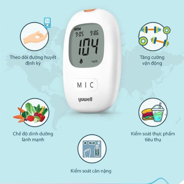 Máy đo đường huyết Yuwell 710 là thiết bị y tế hiện đại, giúp bạn theo dõi lượng đường huyết của mình và cả gia đình