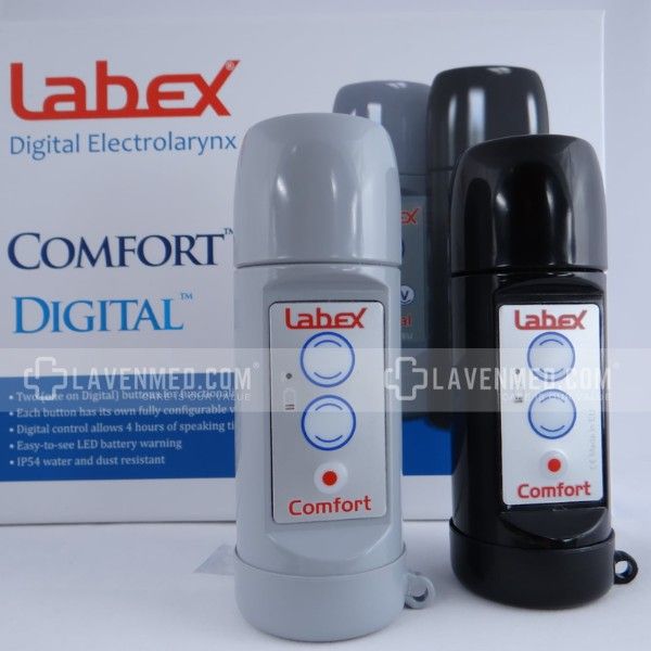 Máy hỗ trợ nói Labex Comfort có 2 màu cho bạn lựa chọn: màu đen/ màu xám
