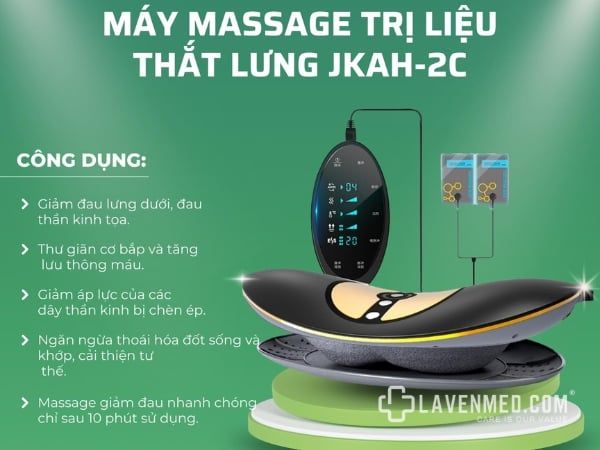 áy massage lưng Alphay JKAH-2C Nhiệt trị liệu - 3 mức nhiệt nhẹ nhàng