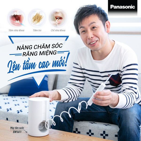 Máy tăm nước gia đình Panasonic Ew1611 công nghệ sóng âm