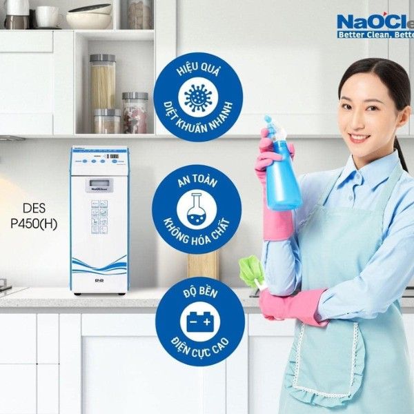 Máy tạo nước khử khuẩn NaOClean DES-P450H tạo ra nguồn nước khử khuẩn an toàn cho bạn và môi trường