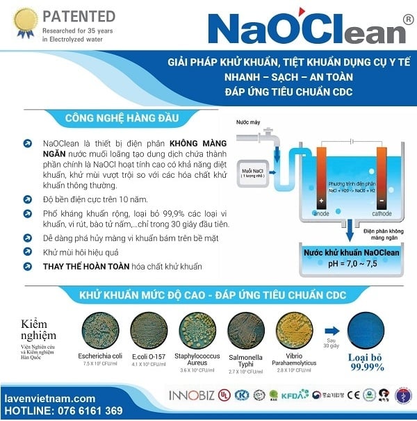 NaOClean DES-10K dùng cho việc khử mùi, diệt khuẩn thực phẩm, rau củ quả, dụng cụ chế biến, nhà xưởng, khu vệ sinh rất hiệu quả.