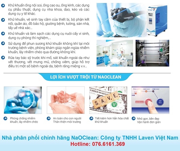 NaOClean DES-10K dùng cho việc khử mùi, diệt khuẩn thực phẩm, rau củ quả, dụng cụ chế biến, nhà xưởng, khu vệ sinh rất hiệu quả.