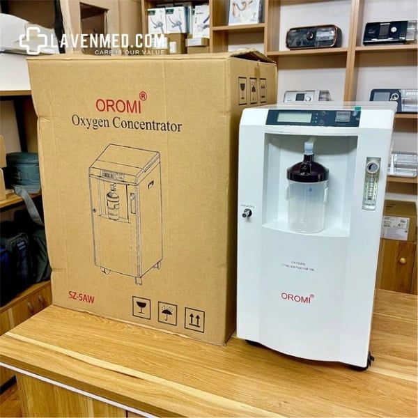Máy tạo oxy 10 lít Oromi SZ-5AW kèm xông khí dung Công suất cao lên tới 10 lít /phút