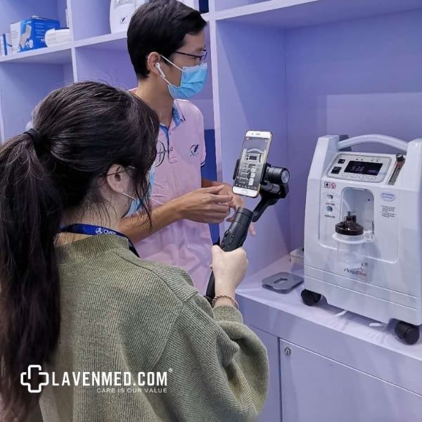 Máy tạo oxy 5 lít AngelBiss Angel 5S kèm khí dung thiết kế dễ sử dụng