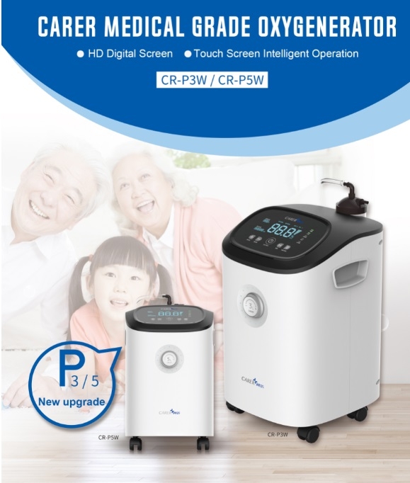 Máy tạo oxy 5 lít Carer CR-P5W (Xuất Mỹ) có kèm chế độ xông
