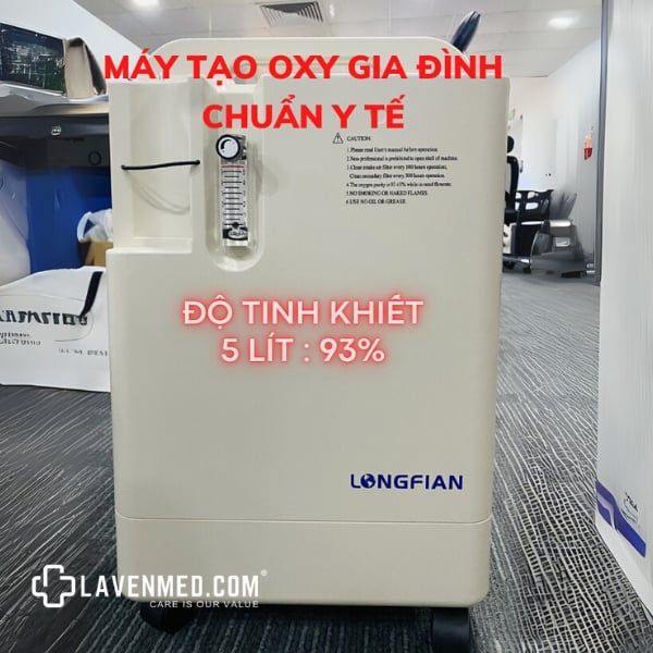 Máy Tạo Oxy Công Suất 5 Lít Longfian JAY-5BW Tạo oxy ngay lập tức, thở trực tiếp