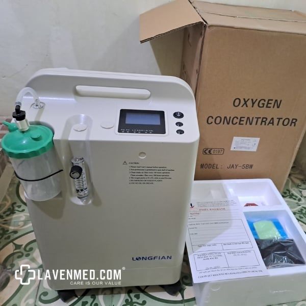 Máy Tạo Oxy Công Suất 5 Lít Longfian JAY-5BW Cảnh báo thông minh