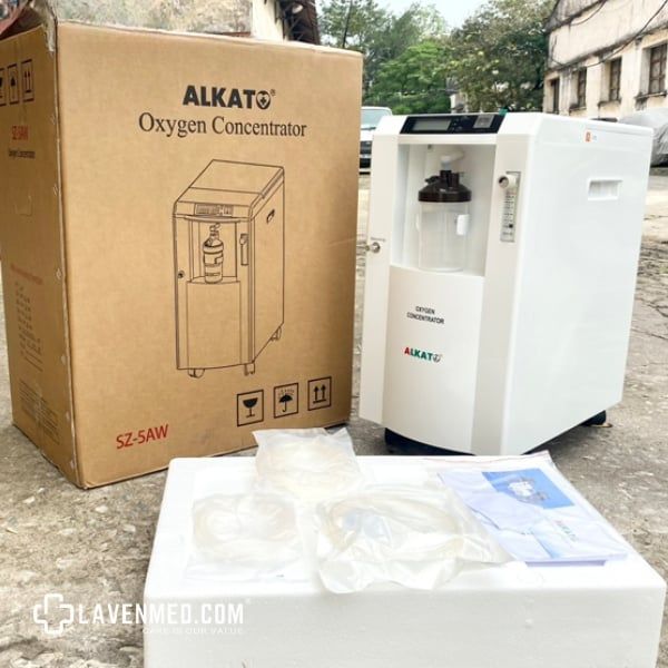 Máy Tạo Oxy Alkato SZ-5AW 5 lít/phút là mẫu máy y tế công suất 5 lít/phút của thương hiệu Alkato - Nhật Bản