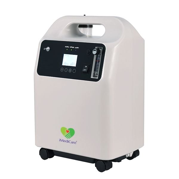 Máy tạo oxy iMediCare Min-5A là thiết bị y tế tiên tiến được thiết kế để cung cấp oxy tinh khiết cho người bệnh gặp các vấn đề về hô hấp