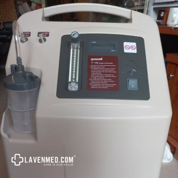 Máy tạo Oxy Yuwell 7F-10W 10 Lít/Phút được sử dụng cho bệnh nhân cần lượng oxy cao