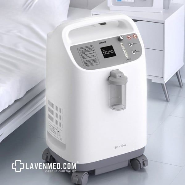 Máy Tạo Oxy Yuwell 8F-10W 10 Lít - Mẫu Mới 2025 Công suất lớn – Lưu lượng oxy mạnh mẽ