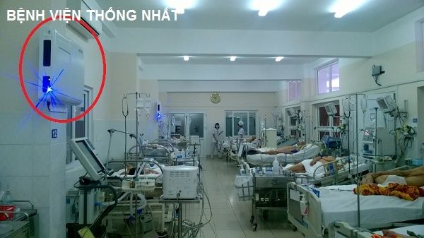 Airocide giúp loại bỏ vi khuẩn, vi rút và nấm mốc trong không khí, giảm nguy cơ nhiễm trùng bệnh viện