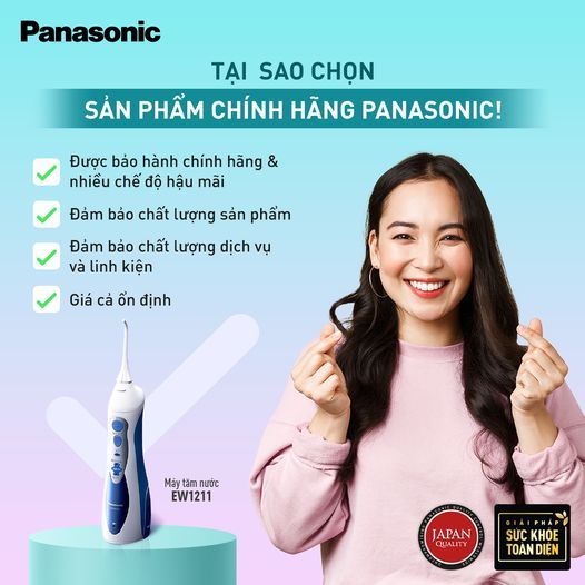 Máy tăm nước Panasonic EW1211 làm sạch răng miệng cho cả gia đình