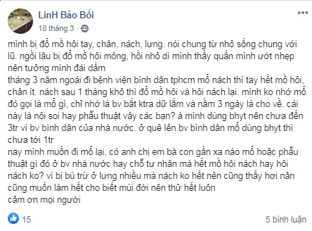 Chia sẻ của người cắt mổ hạch giao cảm