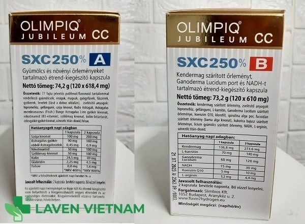 Thành phần của viên uống tăng sinh tế bào gốc Olipmpiq