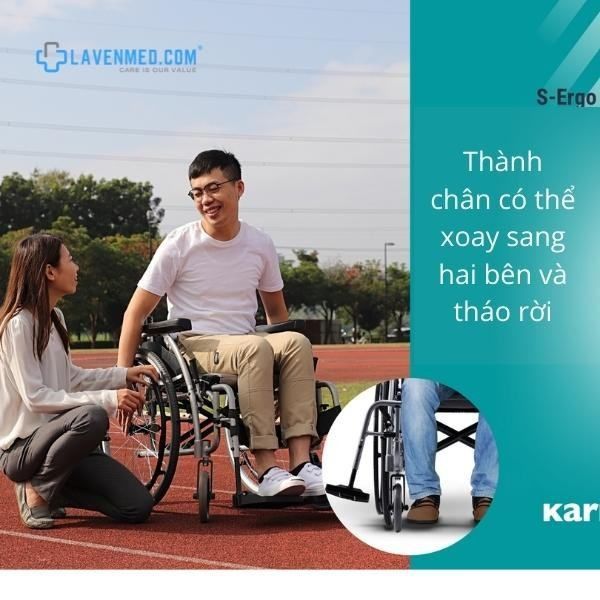 Xe lăn Karma Thiết kế chắc chắn và vững chãi khi di chuyển trên đường