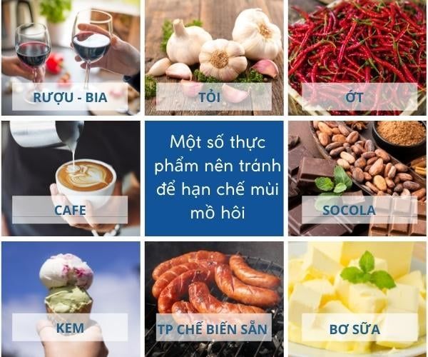 Các thực phẩm gây ra mùi mồ hôi khó chịu​