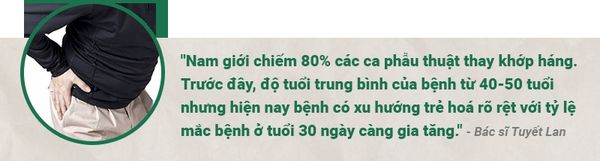 Tình trạng đau khớp háng đang ngày càng được trẻ hóa
