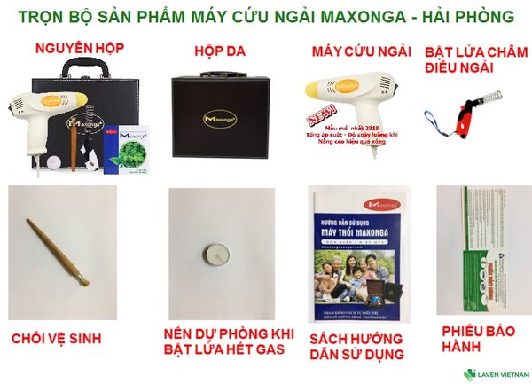 Trọn bộ sản phẩm Máy cứu ngải Maxonga