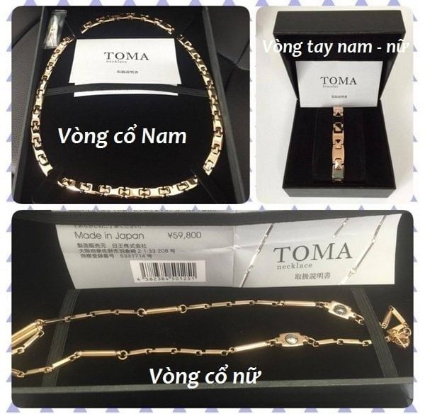 Vòng điều hòa huyết áp Toma 9MF - Vòng cổ nam Hỗ trợ sức khỏe với lực từ của nam châm vĩnh cửu.