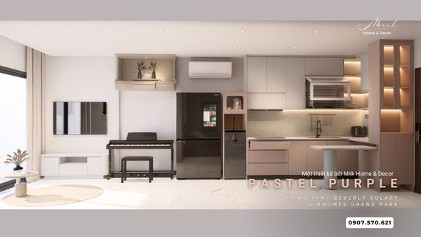 CĂN HỘ 1PN+ BEVERLY SOLARI TROPICAL – MÀU PASTEL PURPLE TƯƠI MỚI