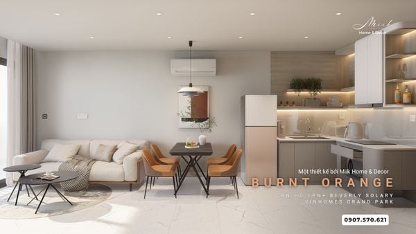 CĂN HỘ 1PN+ THE BEVERLY – MÀU BURNT ORANGE NĂNG ĐỘNG