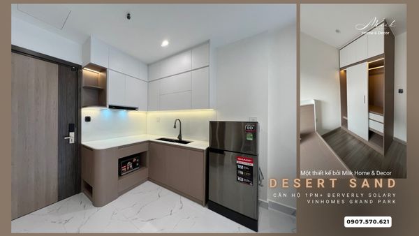 CĂN HỘ 1PN+ BEVERLY SOLARI OASIS – MÀU BE DESERT SAND ÊM DỊU