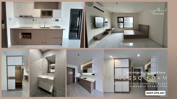 CĂN HỘ STUDIO BEVERLY SOLARI TROPICAL – MÀU ESPRESSO FOAM ÊM DỊU