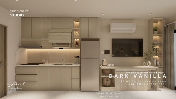 CĂN HỘ STUDIO RAINBOW – MÀU DARK VANILLA TINH TẾ