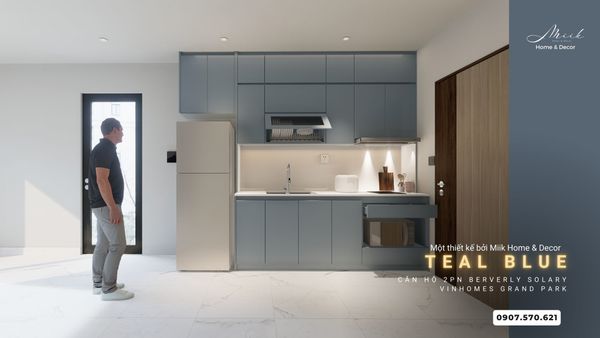 CĂN HỘ STUDIO BEVERLY SOLARI OASIS – MÀU TEAL BLUE DỄ CHỊU