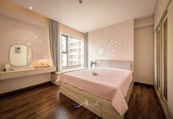 Flori - Căn hộ 3PN tại Akari City - Tông cam hồng