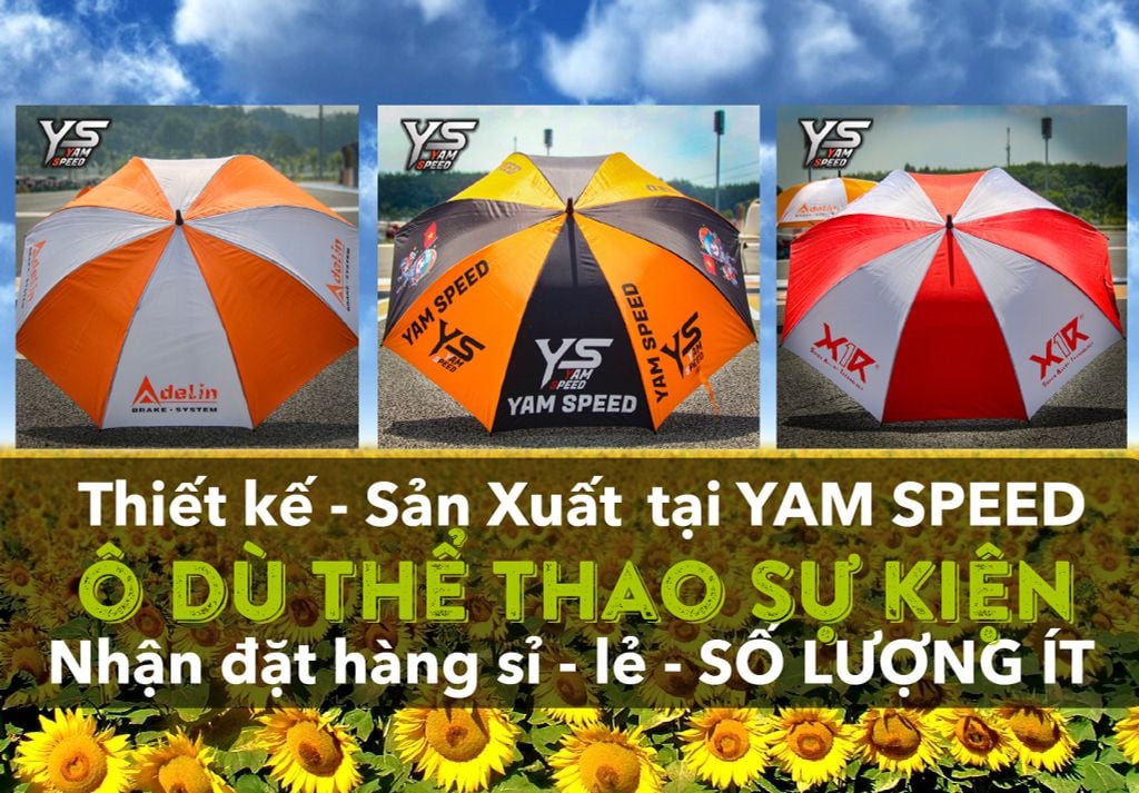Thiết kế, Sản xuất ô dù sự kiện thể thao, đua xe tại YAM SPEED