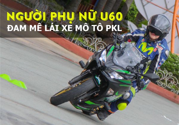 Người phụ nữ U60 vẫn đam mê lái xe phân khối lớn
