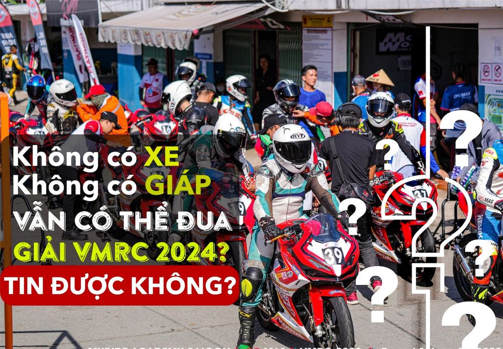 Giải pháp hoàn hảo khi đăng ký giải đua Honda VMRC 2024 vẫn có xe đua và giáp bảo hộ dành cho tập luyện