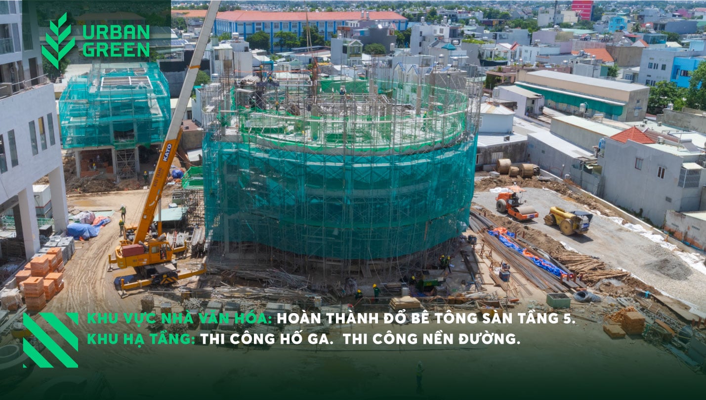 Hình ảnh xây dựng Clubhouse Urban Green Thủ Đức tháng 7/2024
