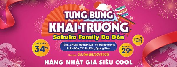 Khai trương siêu thị Sakuko Family Ba Đồn vô vàn sản phẩm Nhật ưu đãi lớn