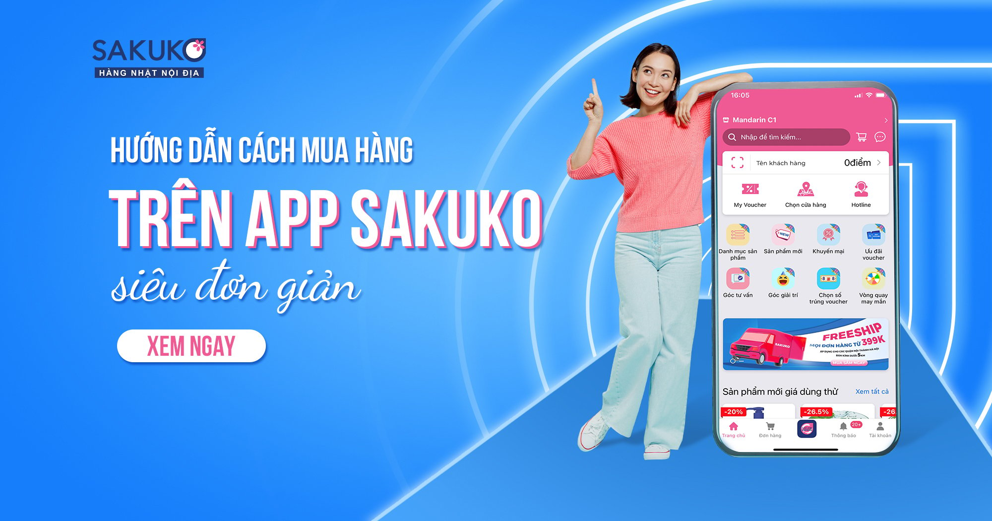 HƯỚNG DẪN CÁCH MUA HÀNG TRÊN APP SAKUKO SIÊU ĐƠN GIẢN