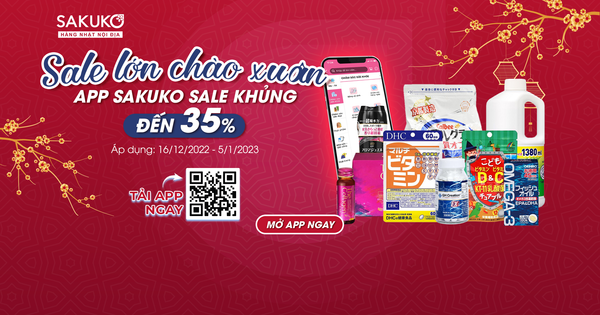 SALE LỚN CHÀO XUÂN, APP SAKUKO SALE KHỦNG ĐẾN 35%