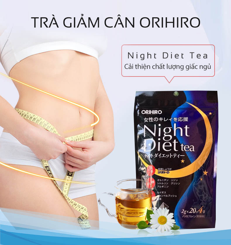 Thông tin chi tiết về trà giảm cân của Nhật Orihiro Night Diet Tea