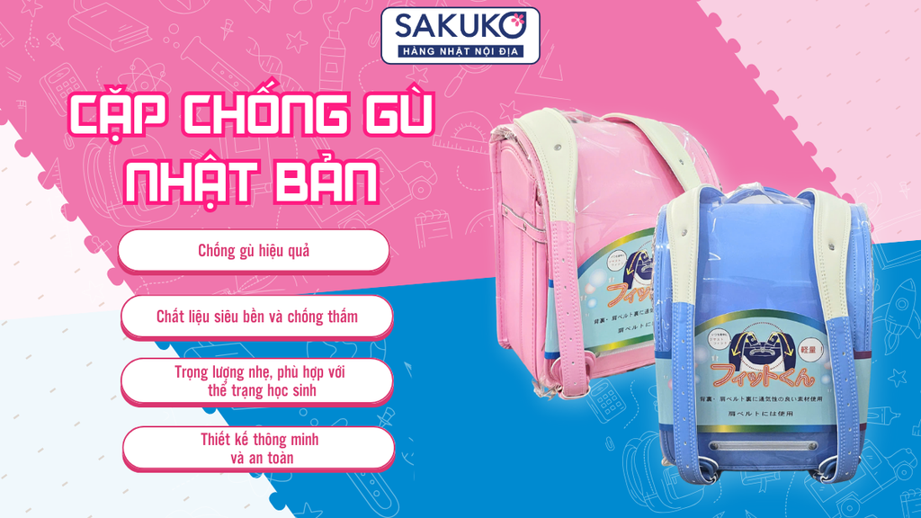 Cặp chống gù Nhật Bản - Giải pháp tối ưu giúp bảo vệ cột sống cho trẻ