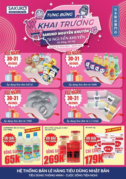 Tưng bừng khai trương siêu thị Sakuko 78 Nguyễn Khuyến