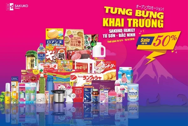 Tưng bừng khai trương siêu thị nhượng quyền thương mại hàng Nhật nội địa Sakuko Family Từ Sơn – Bắc Ninh