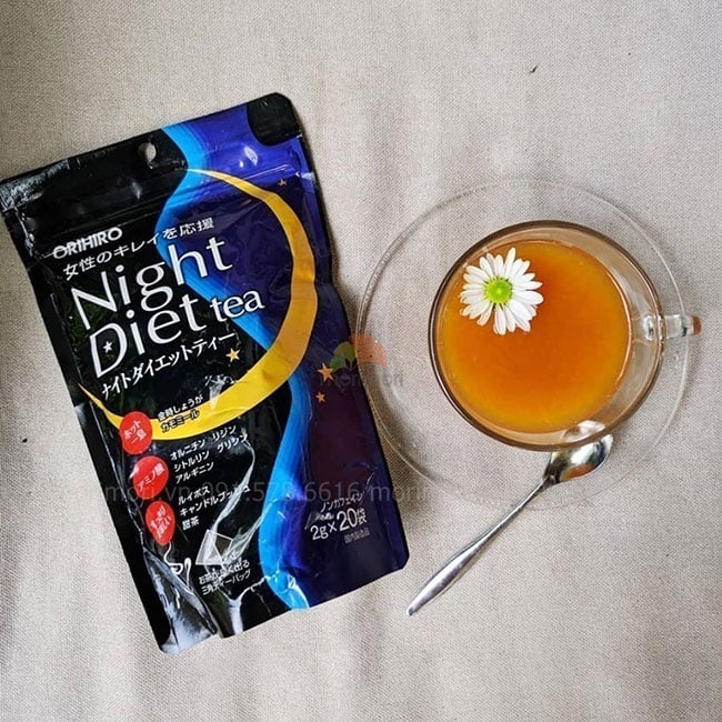 Review trà giảm cân ban đêm của Nhật Orihiro Night Diet Tea Beauty