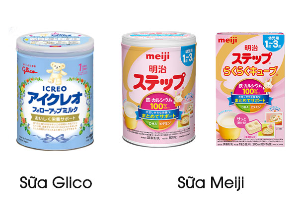 So sánh sữa Meiji và Glico loại nào tốt hơn nên cho bé uống?