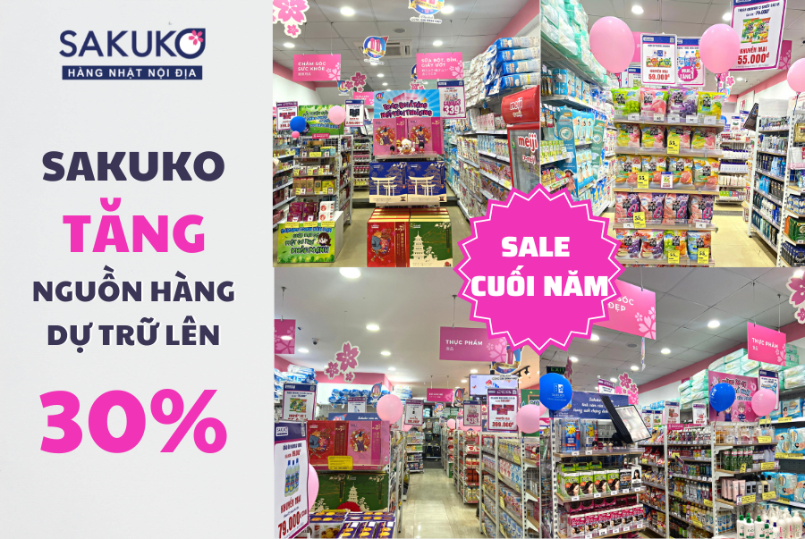 Sakuko tăng nguồn hàng dự trữ lên 30% để đáp ứng nhu cầu tiêu dùng, mua sắm những tháng cuối năm
