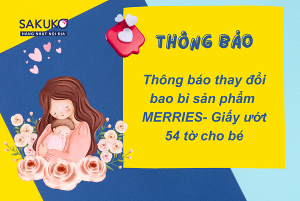 Thông báo thay đổi bao bì sản phẩm MERRIES- Giấy ướt 54 tờ cho bé