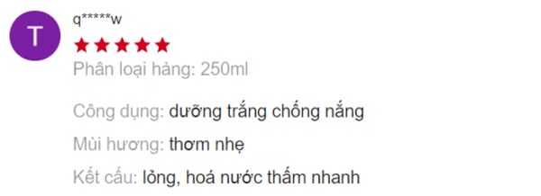 review dưỡng thể Hatomugi ban ngày