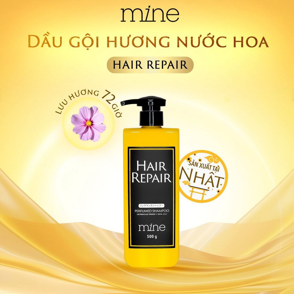 Dầu Gội Hương Nước Hoa Phục Hồi Hư Tổn Mine 500g