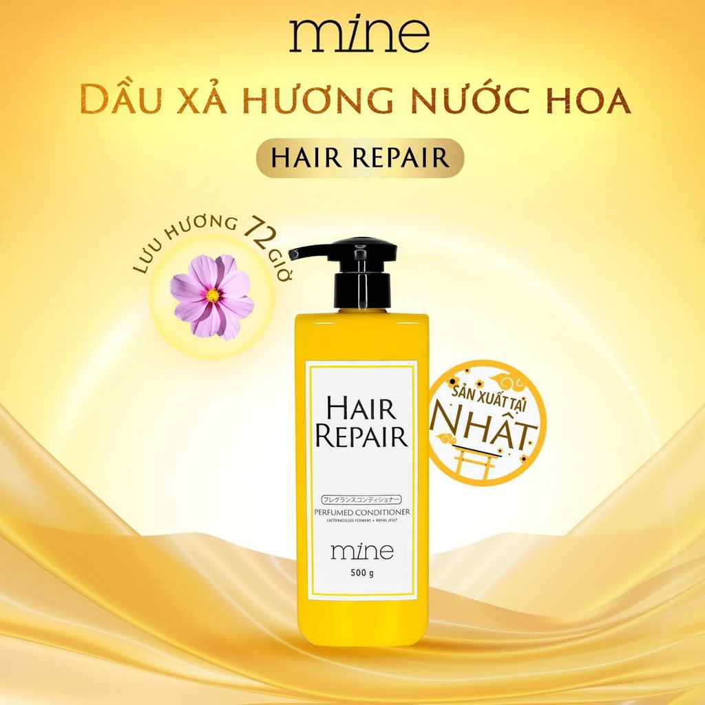 Dầu Xả Hương Nước Hoa Phục Hồi Hư Tổn Mine 500g